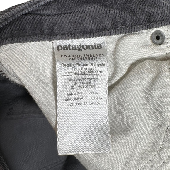 PATAGONIA Organic Cotton Corduroy Jeans 32" in Forge Grey - Picture 10 of 12